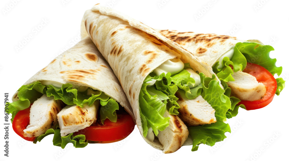 Tortilla wrap on transparent background Tortilla wrap on transparent background