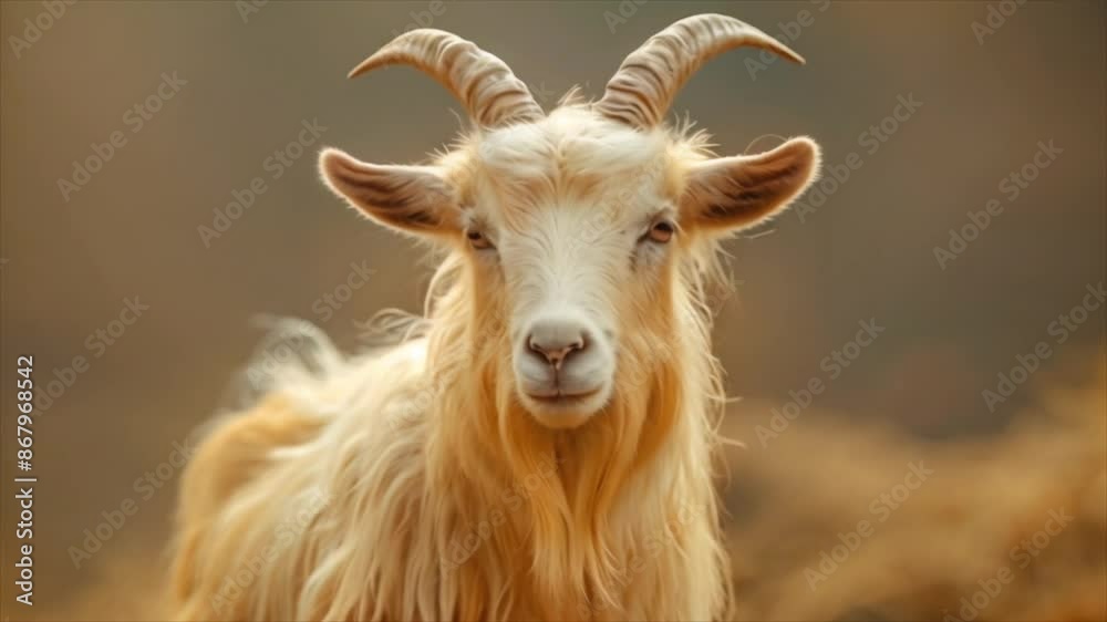 Capricorn goat gold fur symbol astrology zodiac sign Generative AI Capricorn goat gold fur symbol astrology zodiac sign Generative AI