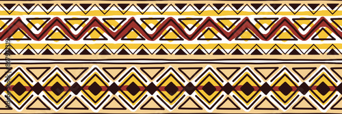 Seamless pattern, ethnic background, hand drawing, vector design