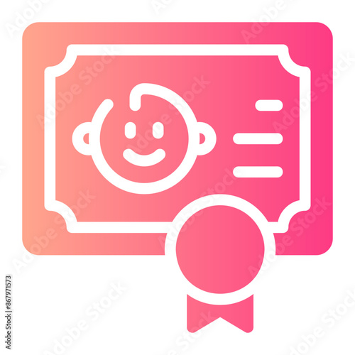 certificate gradient icon