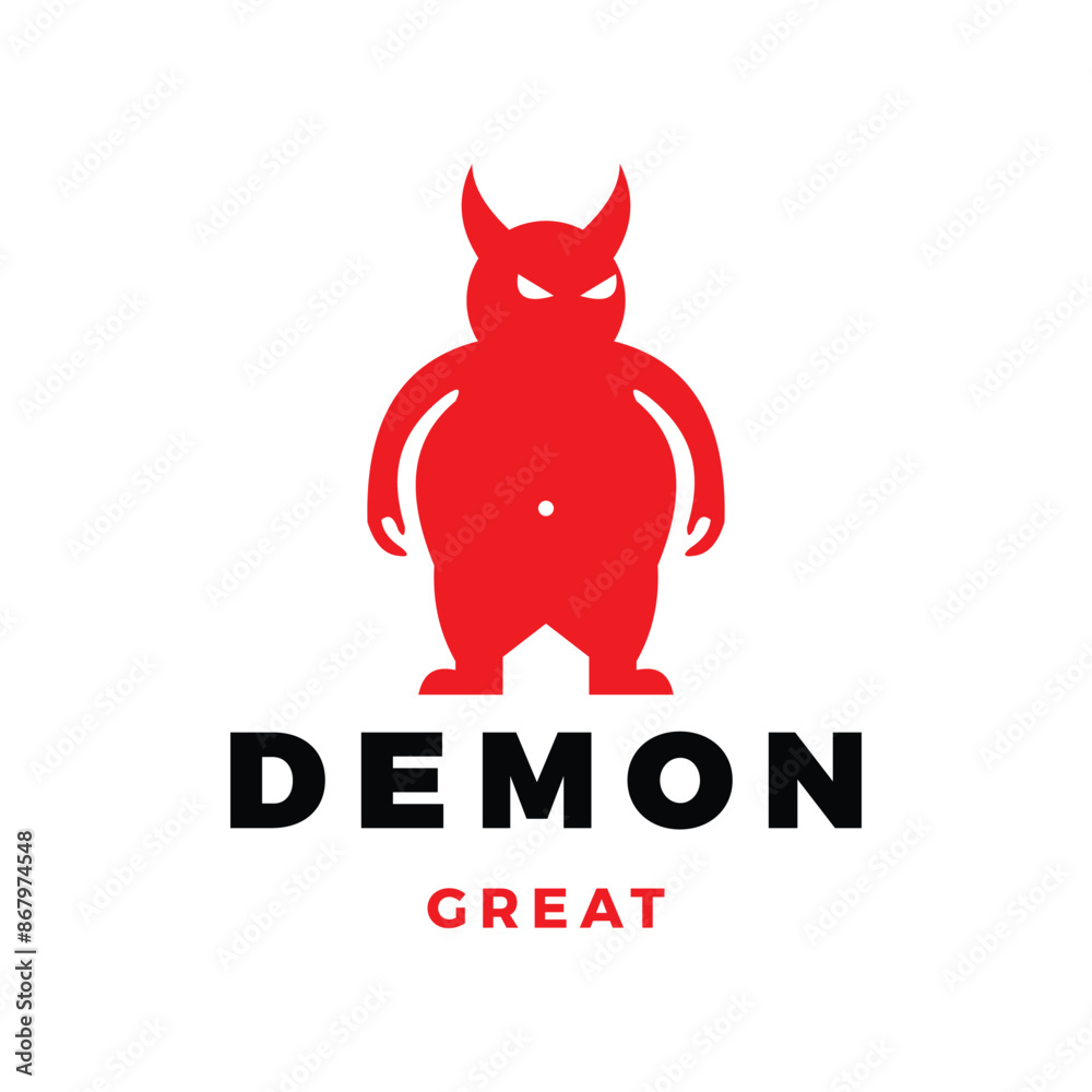 Demon or Devil Icon Logo Design Template Demon or Devil Icon Logo Design Template