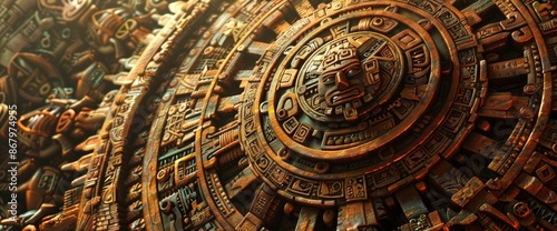Analyze The Impact Of Mayan Calendar Patterns In Cultural-Inspired Wallpaper Designs, Wallpapers HD