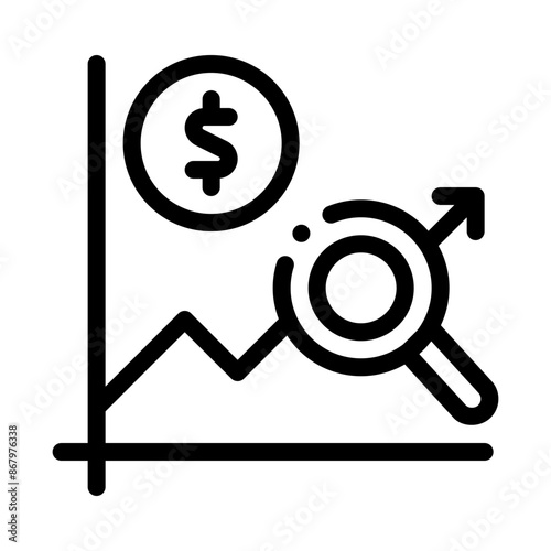 Valuation line icon