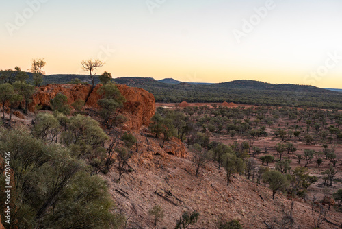 Sunset over Baldy Knob, Quilpie, Queensland