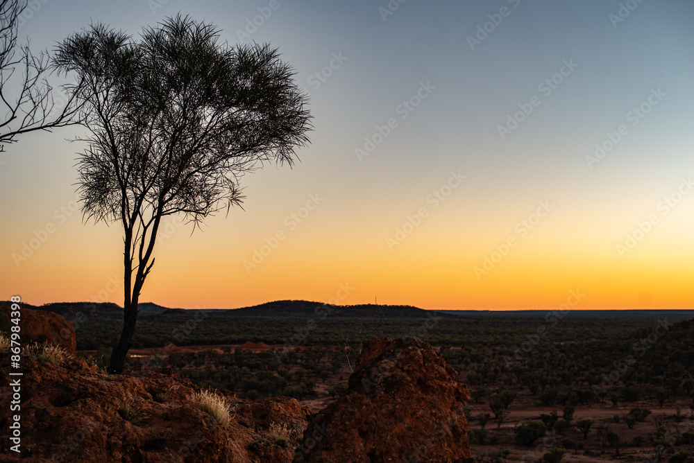 Sunset over Baldy Knob, Quilpie, Queensland Sunset over Baldy Knob, Quilpie, Queensland