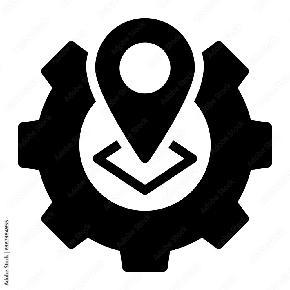 Obraz premium gear glyph icon