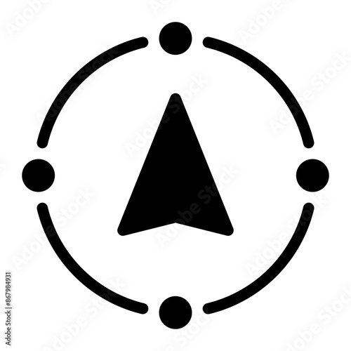 compass glyph icon
