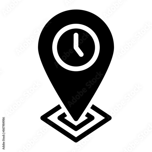 time glyph icon