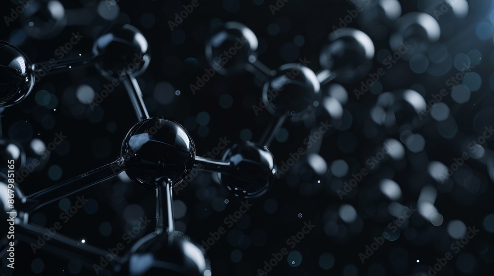 Abstract black molecule structure background Abstract black molecule structure background