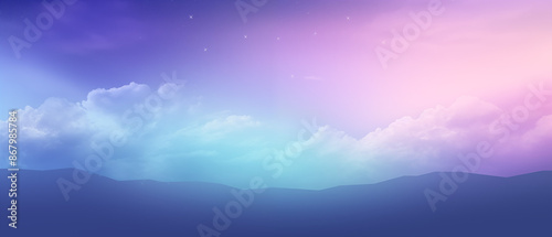 Dreamy Twilight Over Misty Mountains