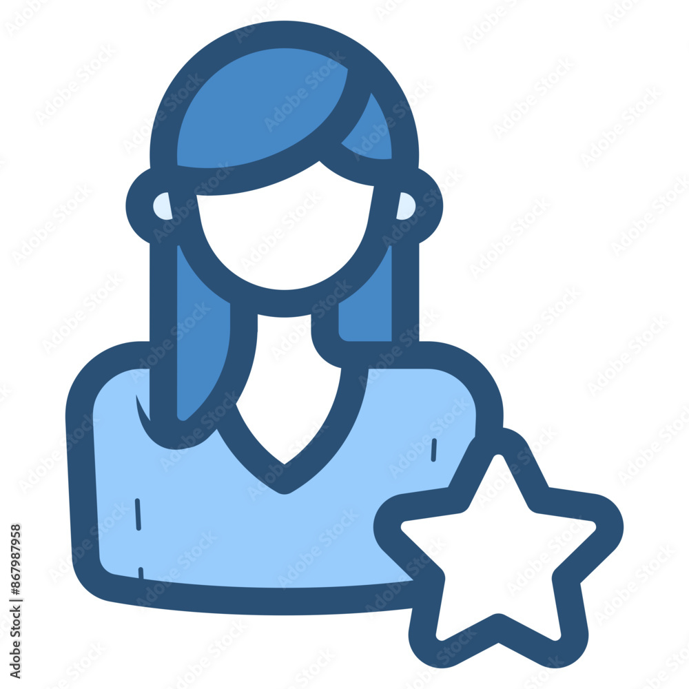 female tech support excellent expert flat icon female tech support excellent expert flat icon
