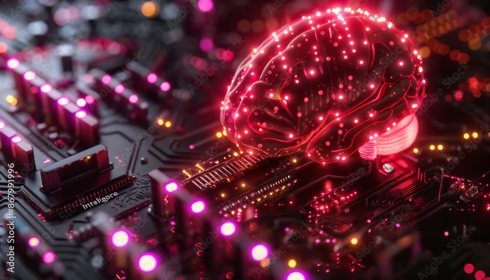 Artificial Intelligence machine learning models and neural networks with free copy space Artificial Intelligence machine learning models and neural networks with free copy space