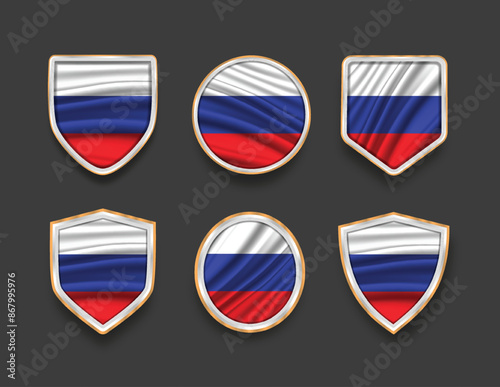 Free Download set of flags in frames with various frame shapes - GFXLoad