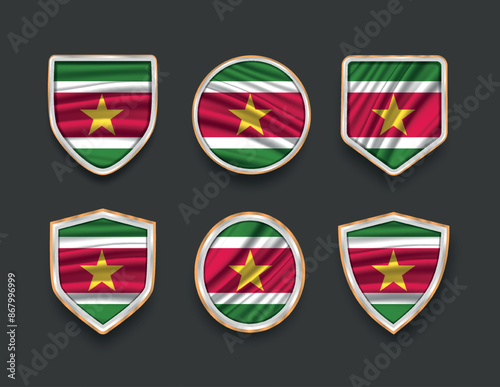 Free Download set of flags in frames with various frame shapes - GFXLoad