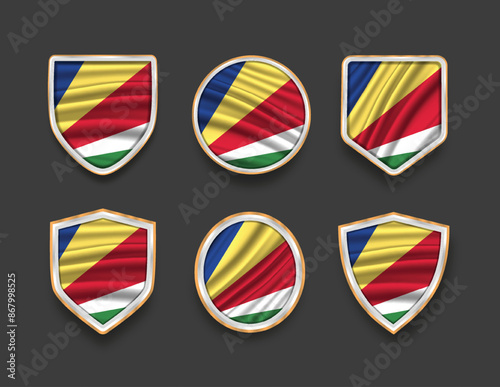 Free Download set of flags in frames with various frame shapes - GFXLoad