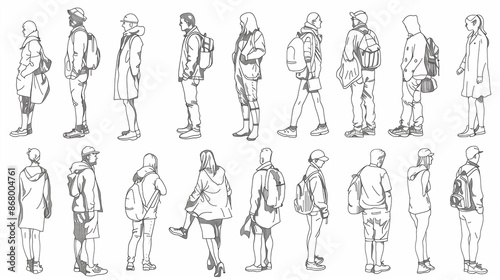 collection of people Generative AI	