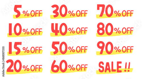 値下げセール 販促ポップ文字