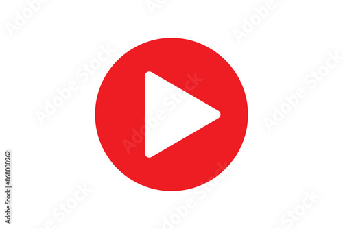 video play button icon black line vector illustration