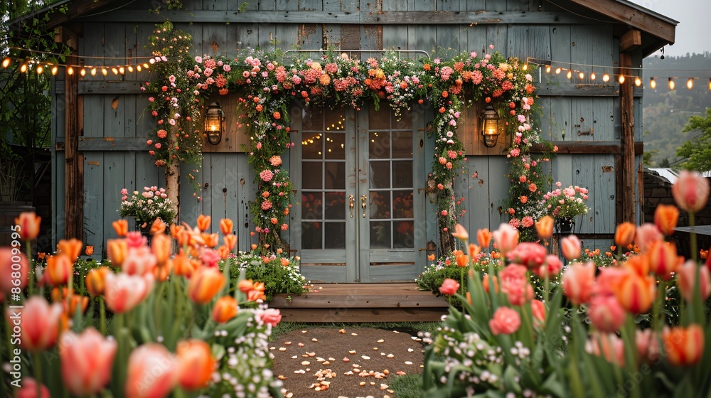 Rustic floral archway Rustic floral archway