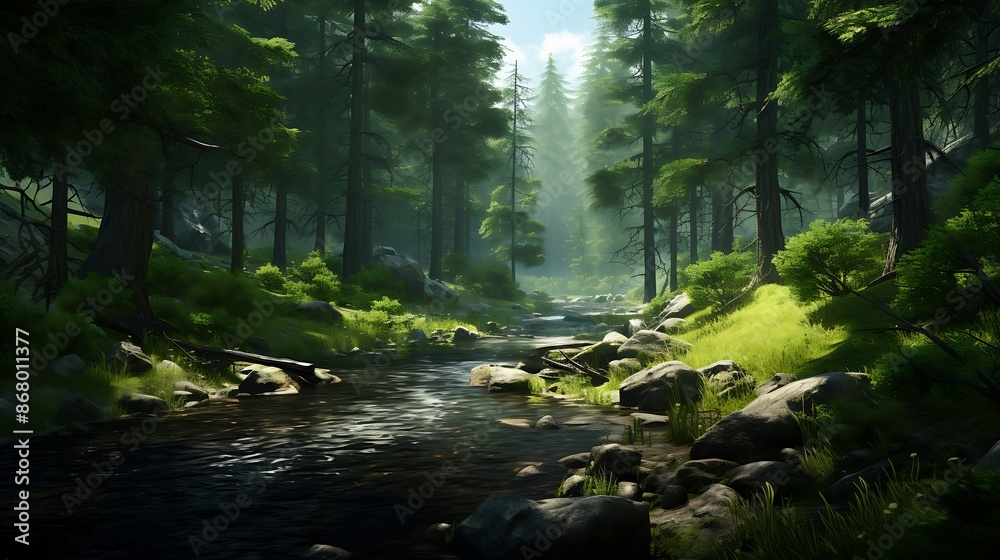 river in the forest river in the forest