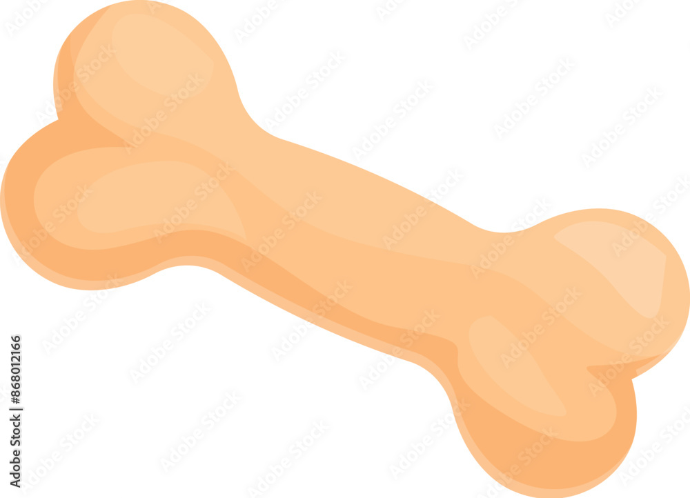 Cartoon dog bone on a white background Cartoon dog bone on a white background