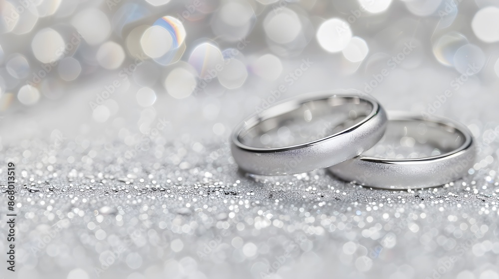 Jewelry diamond ring on a bokeh background 