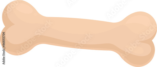 Cartoon bone is shown in a white background