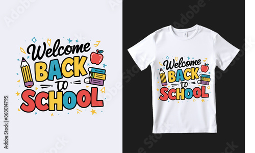 Back to school tshirt design