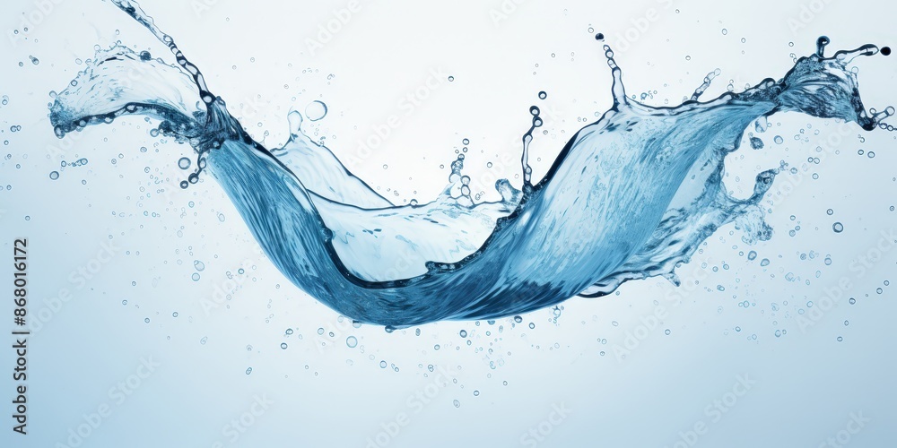 Obraz premium Water Splash with Air Bubbles