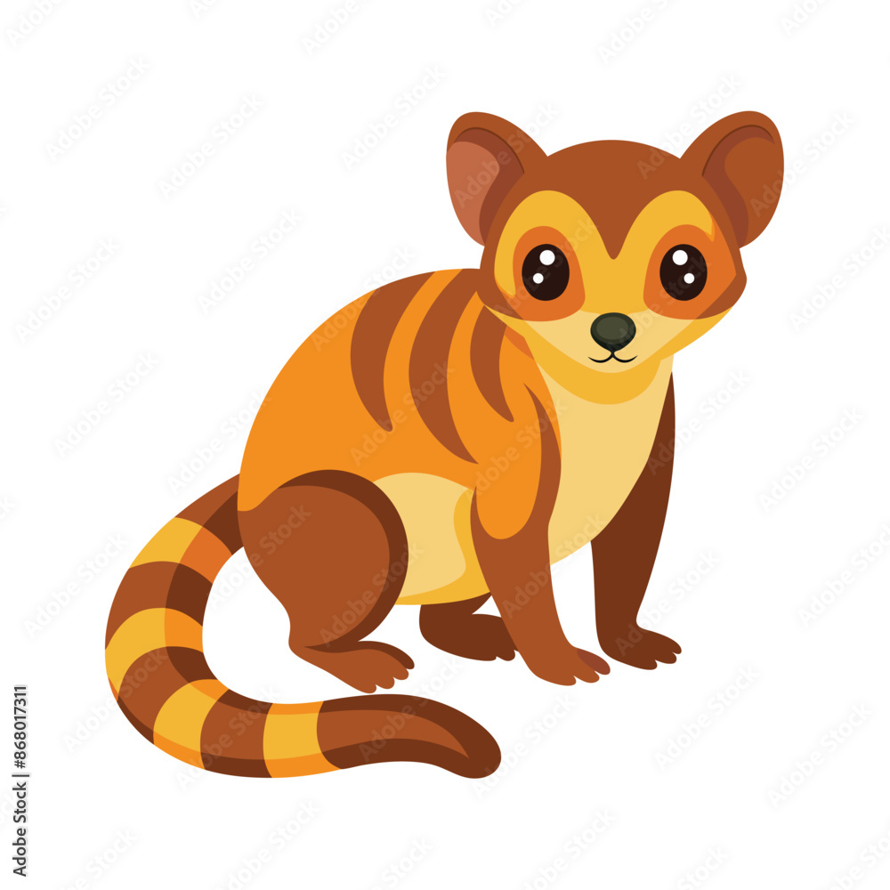 illustration of a Kinkajou animal illustration of a Kinkajou animal