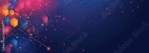 an abstract idea for a straightforward, tech-inspired banner tech and HR-themed LinkedIn banner
