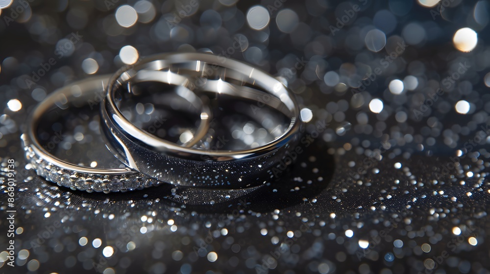 Jewelry diamond ring on a bokeh background Jewelry diamond ring on a bokeh background