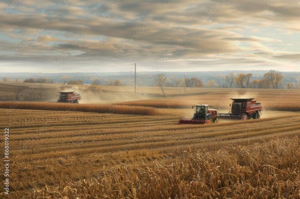 Naklejka premium A large-scale agricultural operation