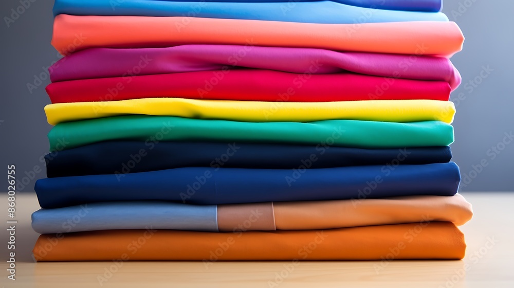 stack of colorful clothes stack of colorful clothes