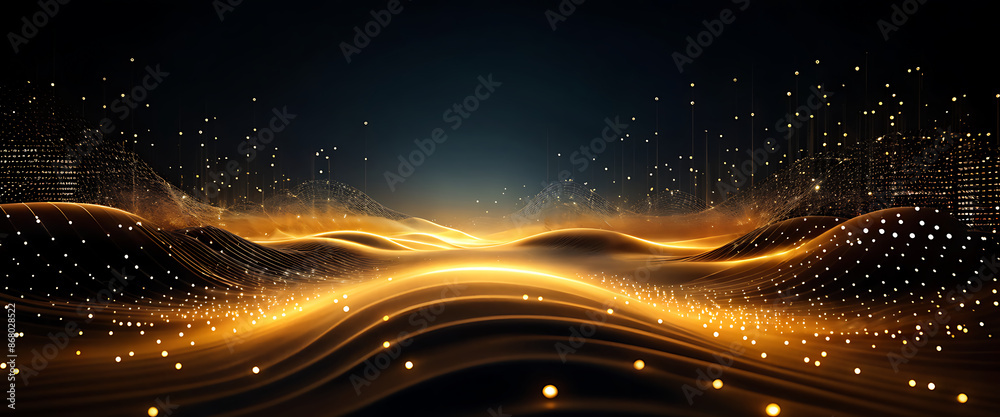 Obraz premium Digital background ideal for technological operations, neural networks, AI, data transmission and encryption, digital archives, audio and visual representations, scientific research 