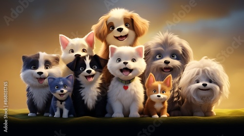 group of dogs