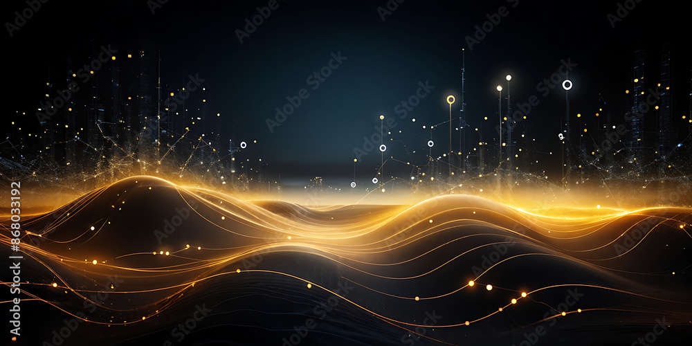 Obraz premium Digital background ideal for technological operations, neural networks, AI, data transmission and encryption, digital archives, audio and visual representations, scientific research 