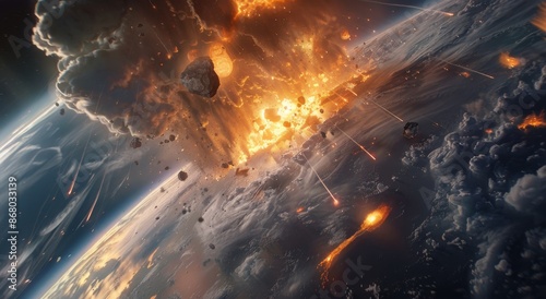 Asteroid Impacting Earths Surface During Daylight Hours