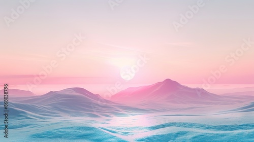 Tranquil Gradient Background with Copyspace for Text