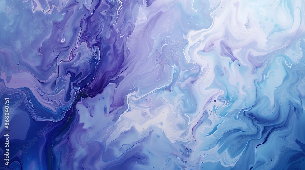 Serene Watercolor Abstract Art in Blue and Lavender Tones Serene Watercolor Abstract Art in Blue and Lavender Tones
