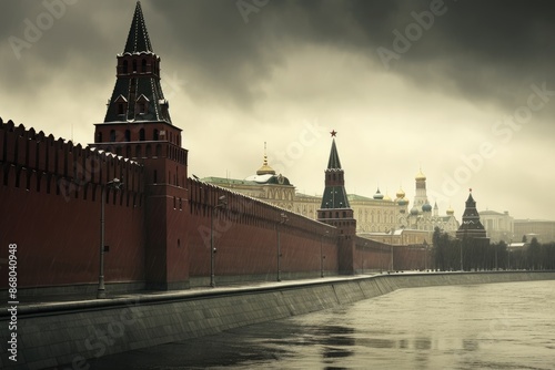 The Kremlin, surrounded by mystical barriers protecting its secrets. photo