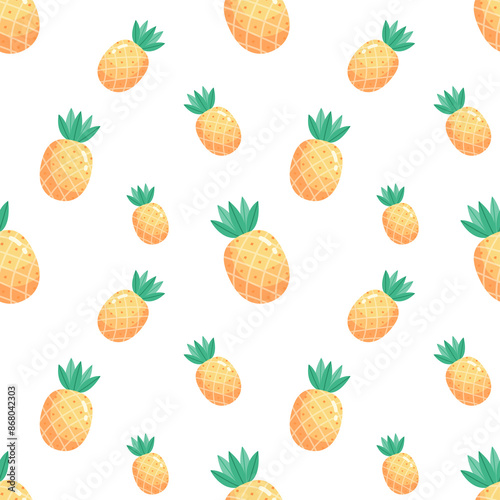 seamless background with pineapple