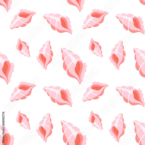 seashells seamless pattern
