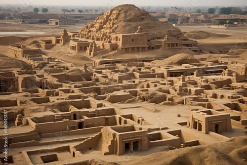 The ancient city of Mohenjo-daro, where water elementals dance in the streets.
