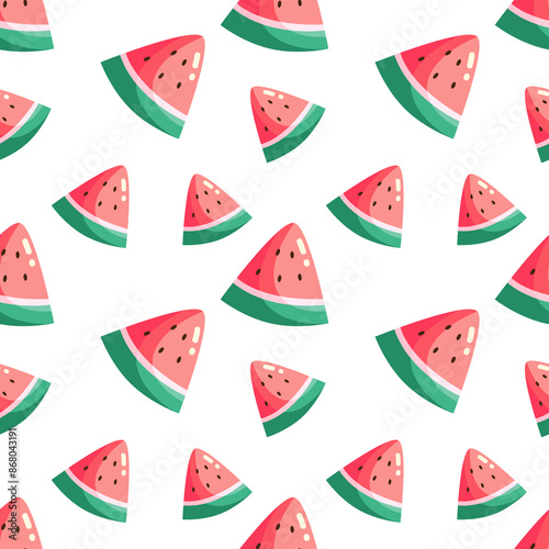 seamless pattern with watermelon