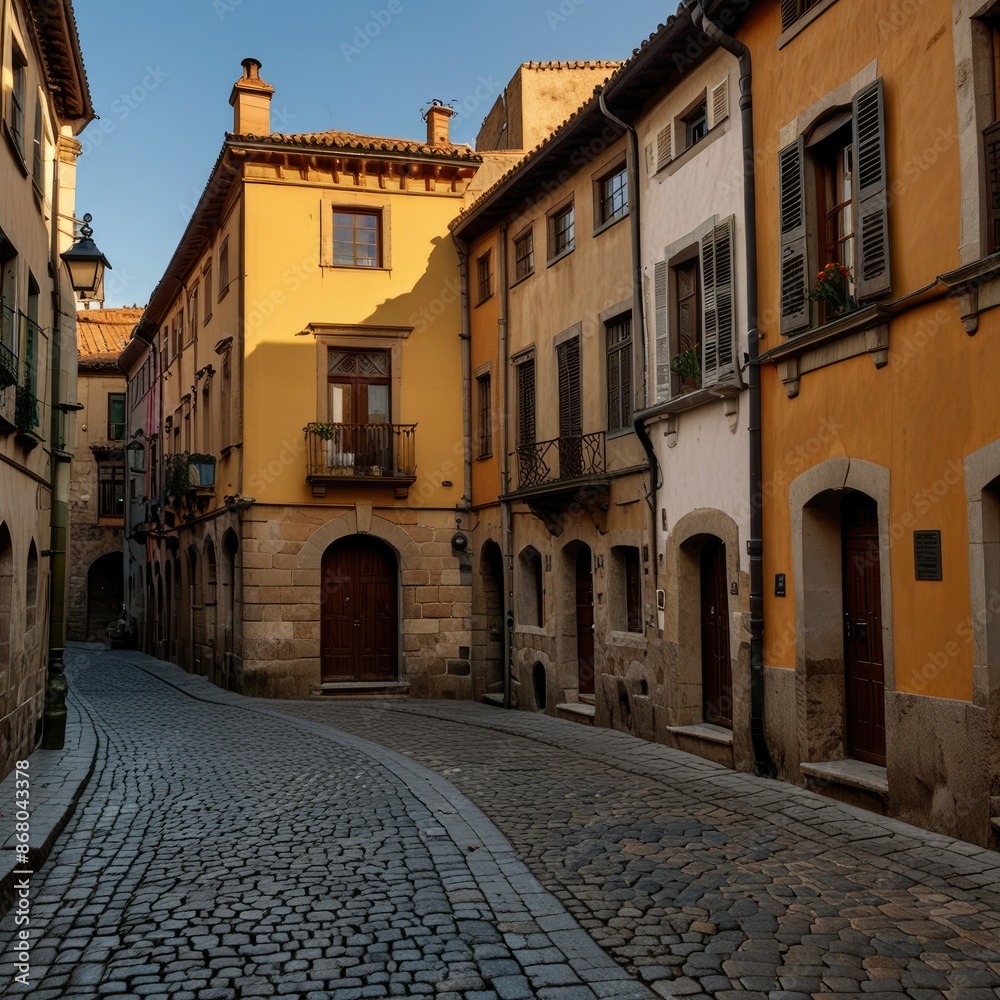 Fototapeta premium A_Historic_Enclave_Envision_a_city_with_a_rich_history