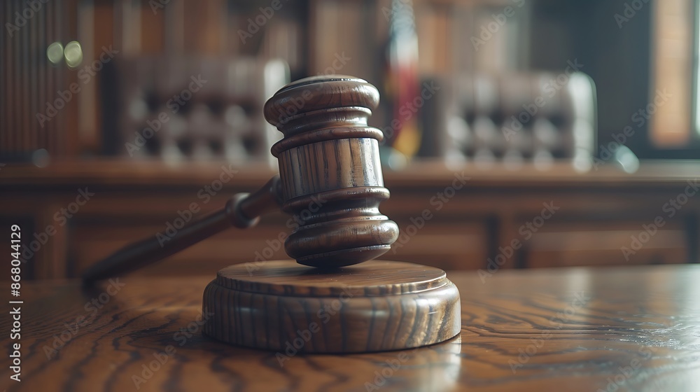 The image shows a wooden gavel on a wooden bench. The image shows a wooden gavel on a wooden bench.