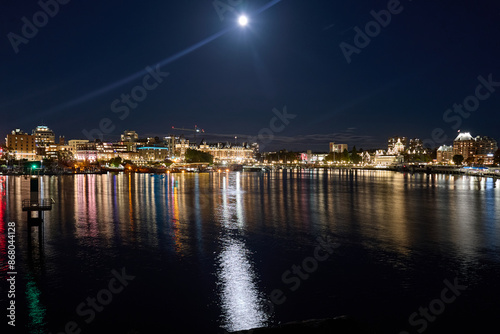 Victoria Skyline at night as seen from Songhees Point