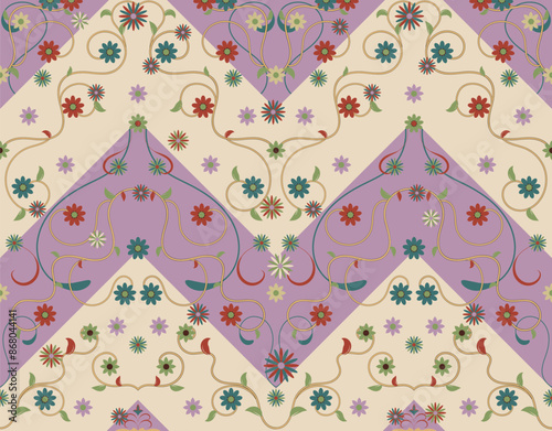 Seamless abstract flowers in pastel colors For fabric and wallpaper patterns
