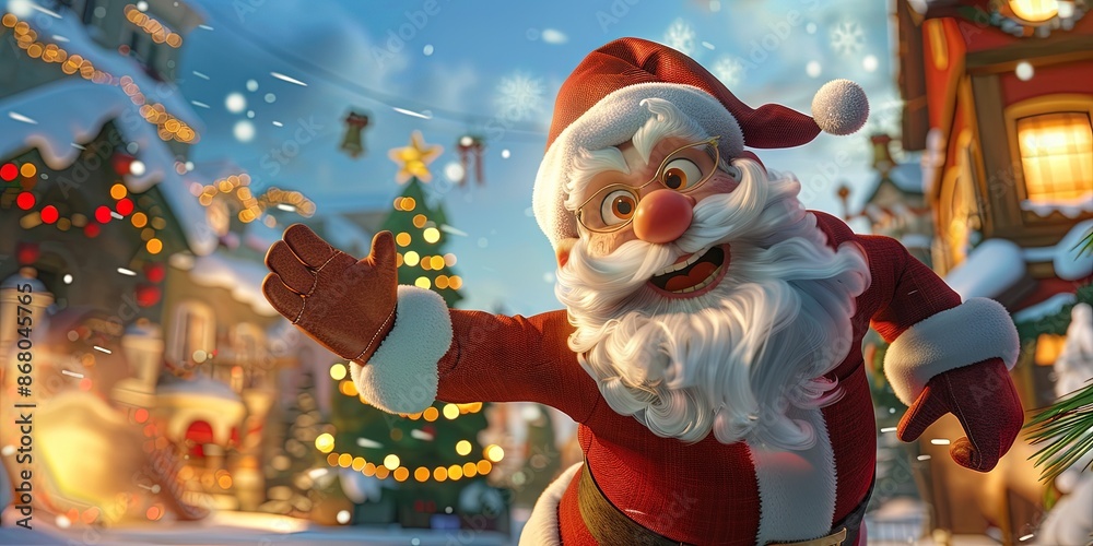 Modern 3D animation Santa Claus Modern 3D animation Santa Claus